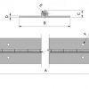 Pianoscharnier RVS 32 mm lengte 350 cm
