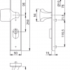 Hoppe VH langschild-wisselgarnituur F1 61G/2236ZA/2214 PC-72 mm DD-50-55 mm