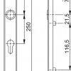 Hoppe VH buitensmalschild F1 2278 met krukgat PC-92 mm