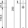 Hoppe VH binnensmalschild F1 2276 geheel blind