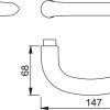 Hoppe deurkruk F1 gatdeel 1138L SST Marseille