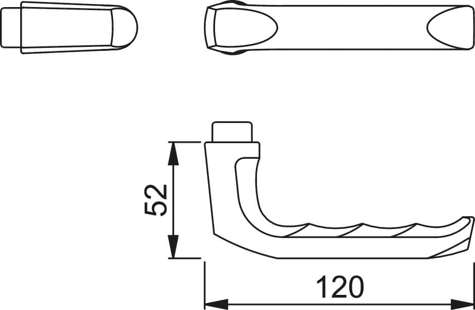 Hoppe deurkruk F1 113 London DD-54 mm Hoppe deurkruk F1 113 London DD-54 mm - Afbeelding 2