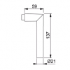 Hoppe deurkruk F1 gatdeel 1400 SST Amsterdam