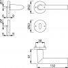 Hoppe binnendeurgarnituur F1 1140/42KV/42KVS Stockholm BB DD 37-42 mm