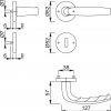 Hoppe binnendeurgarnituur F1 1530/42KV/42KVS Atlanta BB DD 37-42 mm