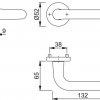 Hoppe binnendeurgarnituur F1 150/42KV Bonn loop DD 37-42 mm
