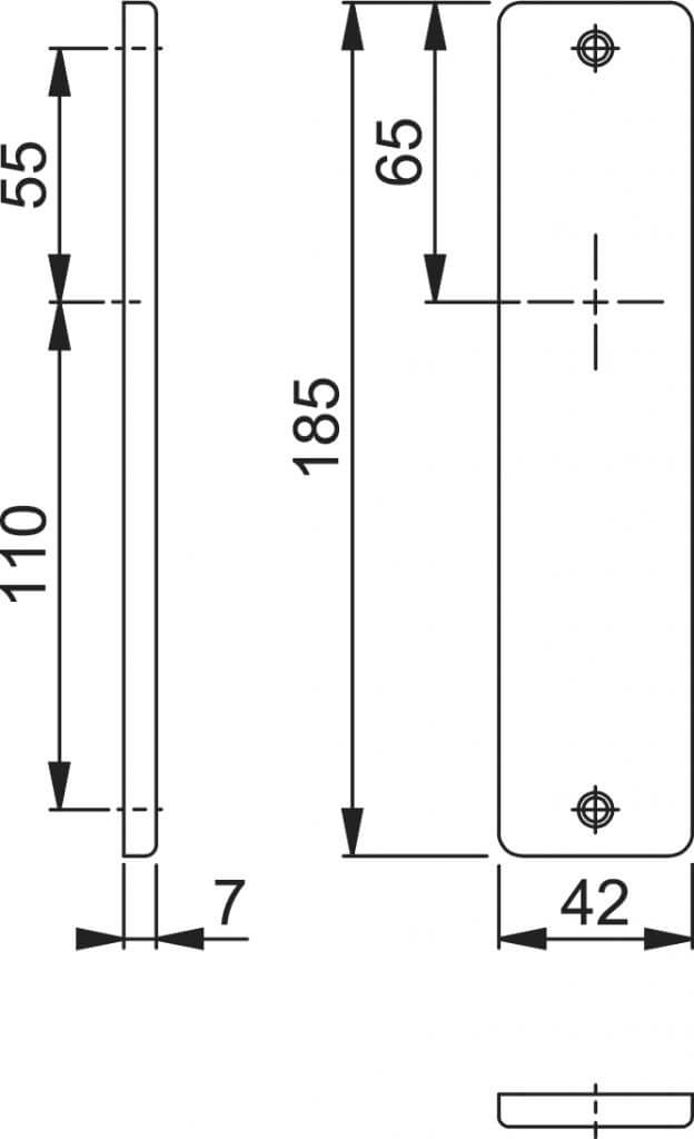 Hoppe renovatieschild F1 378 geheel blind Hoppe renovatieschild F1 378 geheel blind - Afbeelding 2