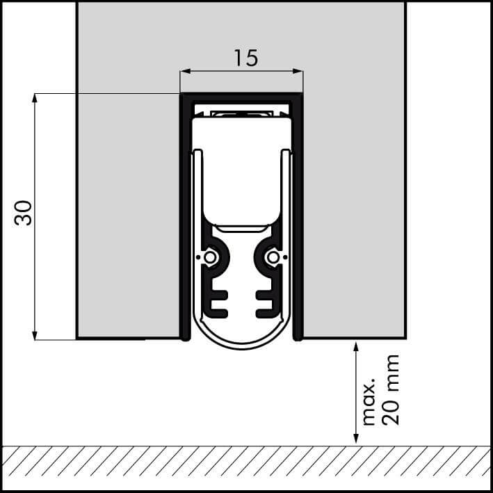 Ivana geluid en brandwerende valdorpel lengte 1228 mm Ivana geluid en brandwerende valdorpel lengte 1228 mm - Afbeelding 2