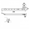 Axa raamuitzetter Habilis wit-zwart 30 cm 2635-30-74