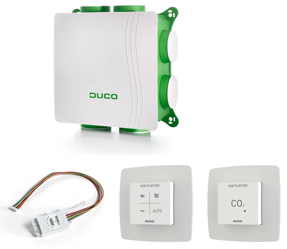 Duco All-in-one pakket DucoBox Silent 1.0 CO2 & RH Wit 0000-4641