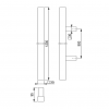 Hoppe RVS Kokergreep E5766 T-model 1200 mm 3975647