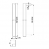 Hoppe RVS Kokergreep E5766 T-model 1900 mm 39756957