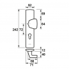 Axa Curve Veiligheidsschild buiten S-knop PC72 6660-52-11