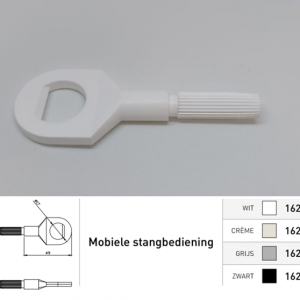 Duco mobiele stangbediening clip wit 1621