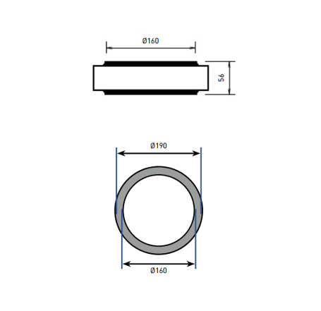 DucoFlex Star isokoppelstuk D160 0000-4575 DucoFlex Star isokoppelstuk D160 0000-4575 - Afbeelding 2