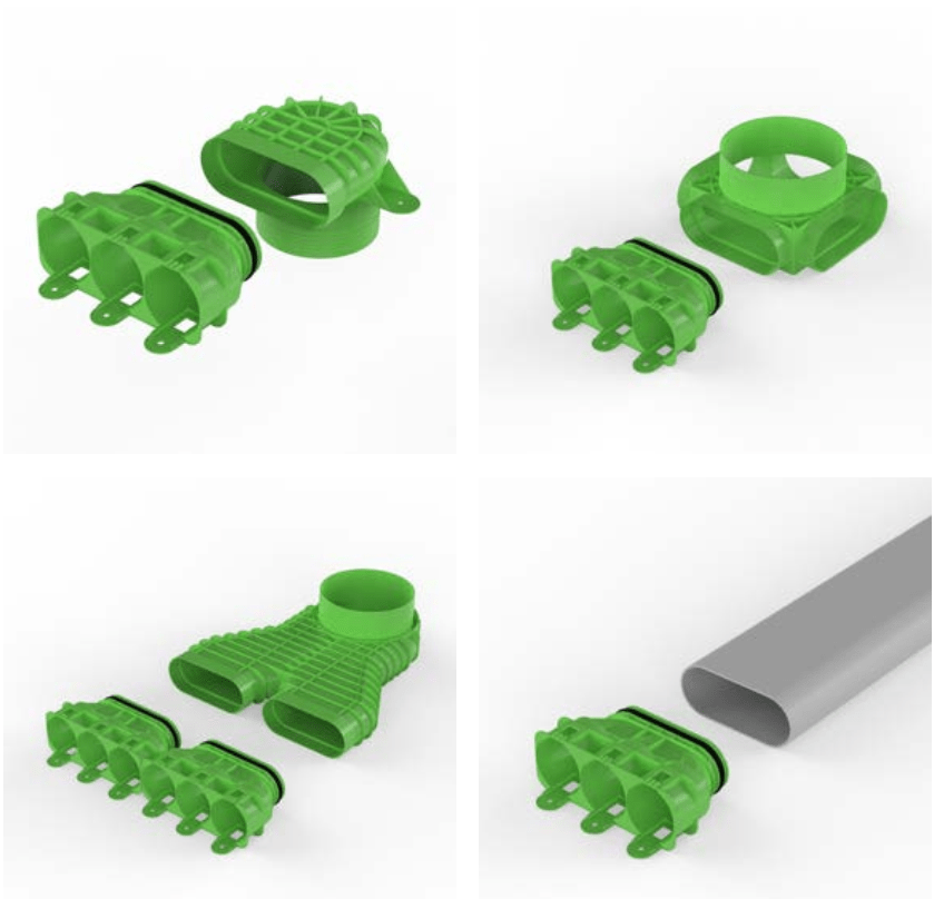 DucoFlex Koppelstuk 3 x 75 ovaal 0000-4841 DucoFlex Koppelstuk 3 x 75 ovaal 0000-4841 - Afbeelding 3